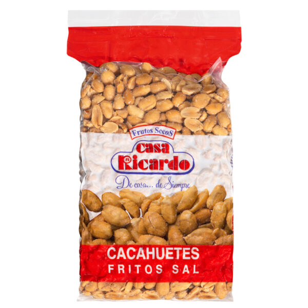 Cacahuetes fritos sal. Envase 1kg.