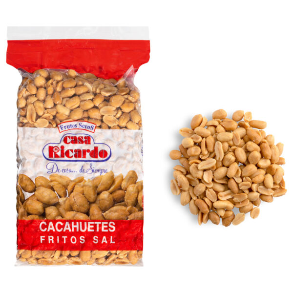 Cacahuetes fritos sal. Envase 1kg.
