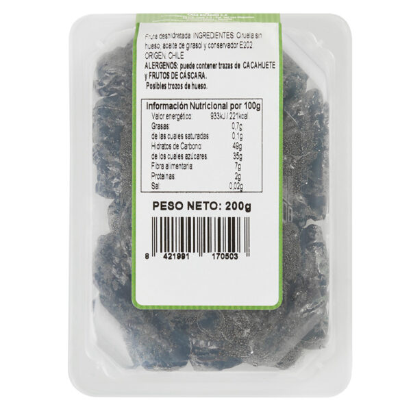 Ciruelas sin Hueso. Envase 200gr.